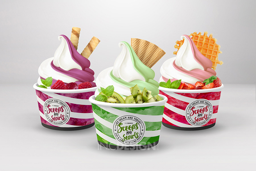 Download IN.C DESIGN STUDIO - Mock Up Template: Ice Cream or Yogurt Cup/Cone