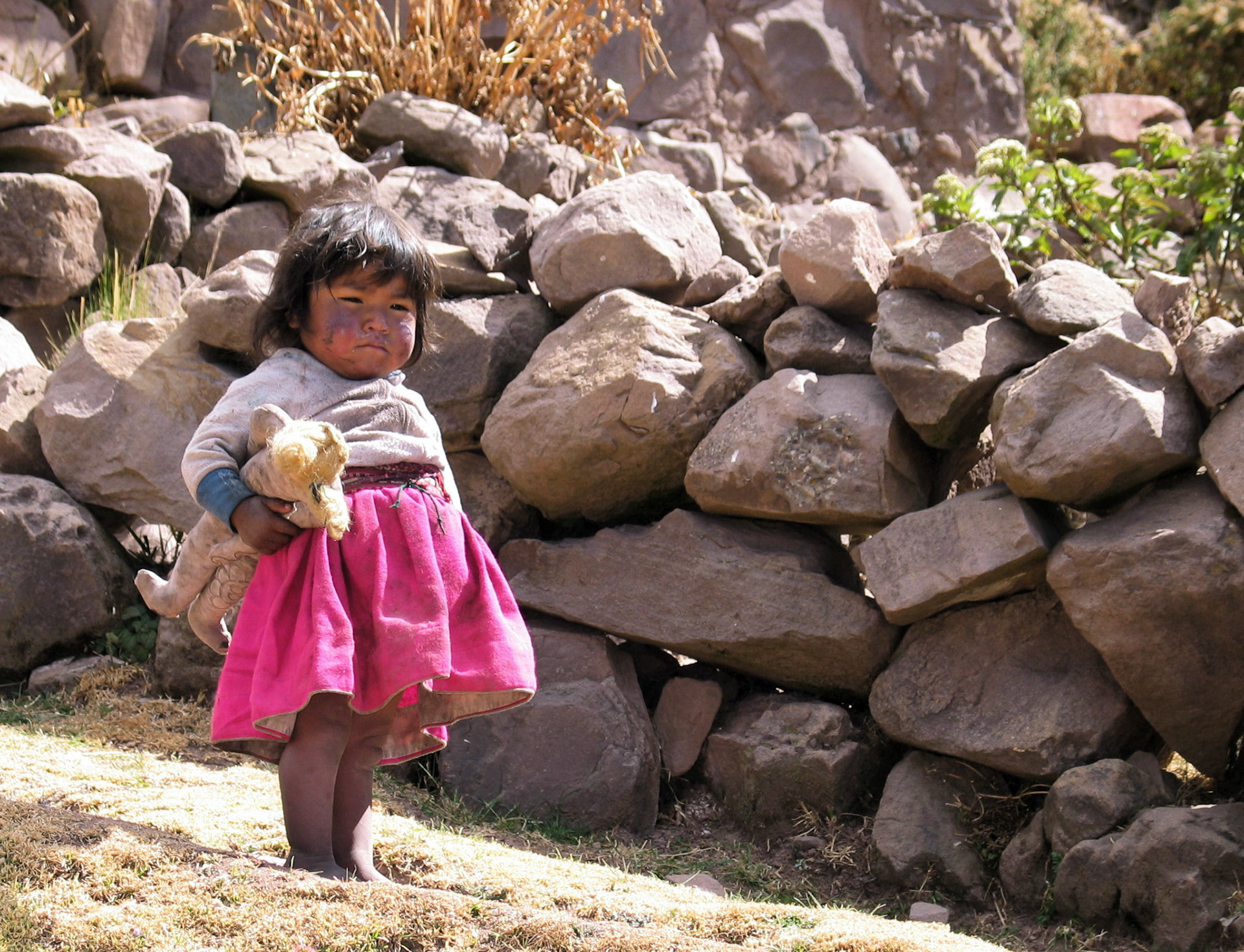 Another kid at Isla Taquile. Yes, you guessed right, she's the sister of the one you just saw.