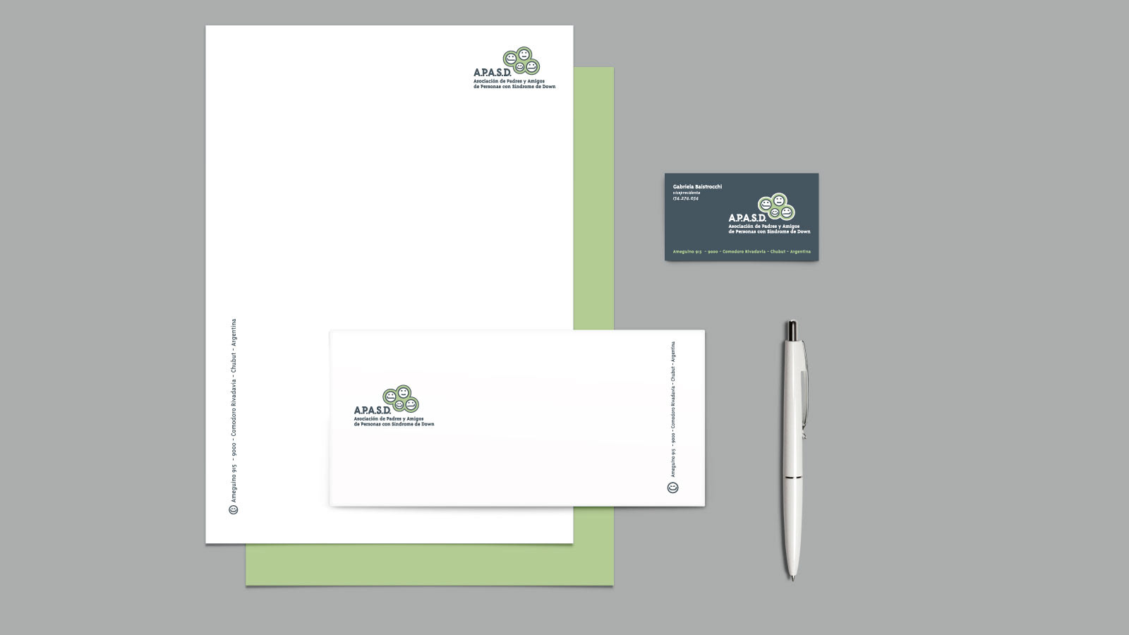 APASD. logo and stationary