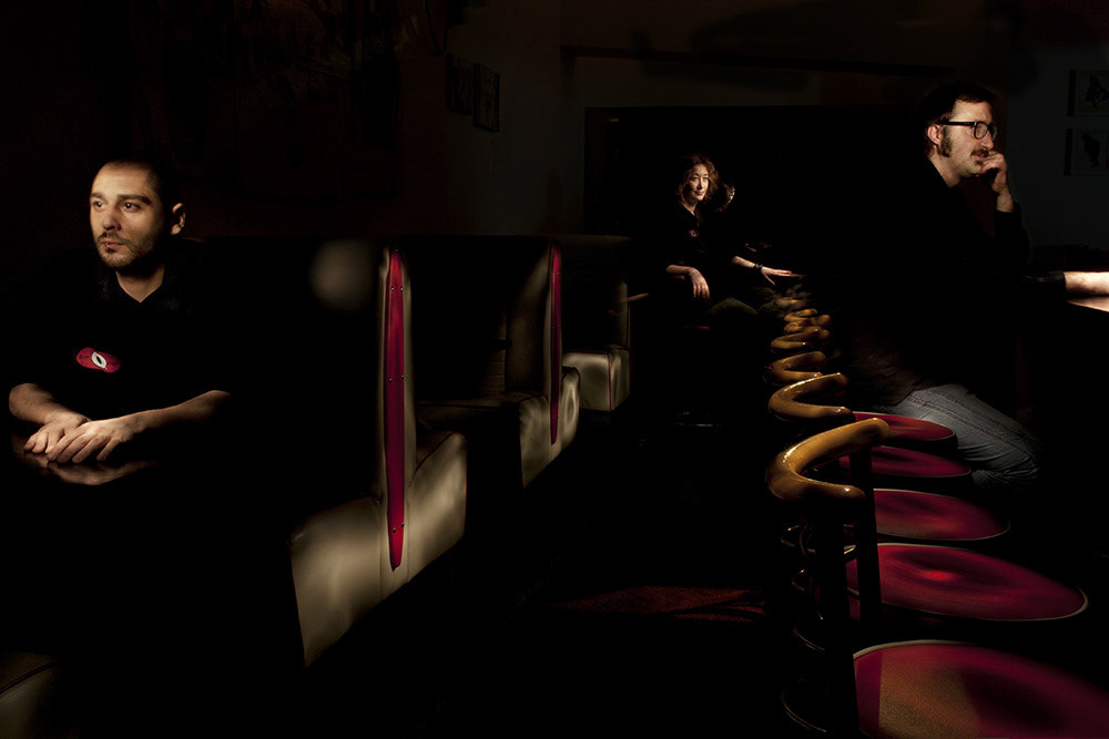 ritratto ambientato locale light painting