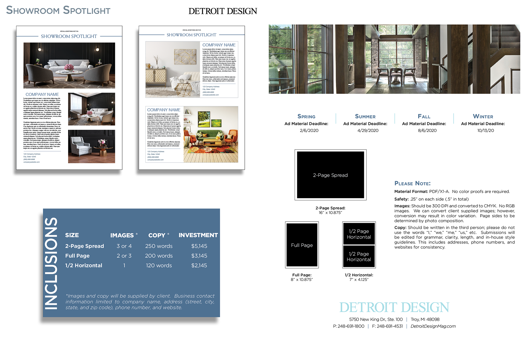 Showroom Spotlight Media Kit