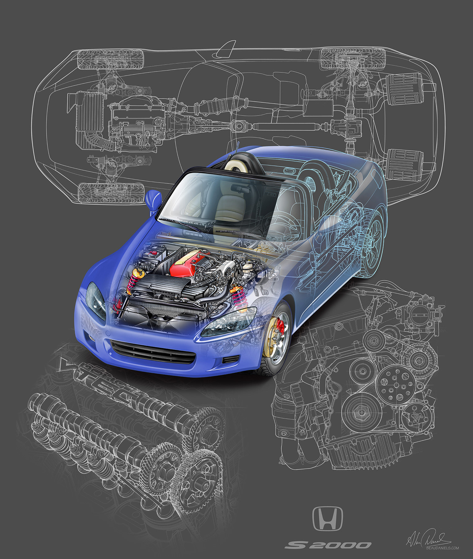 Honda S2000 Apex blue