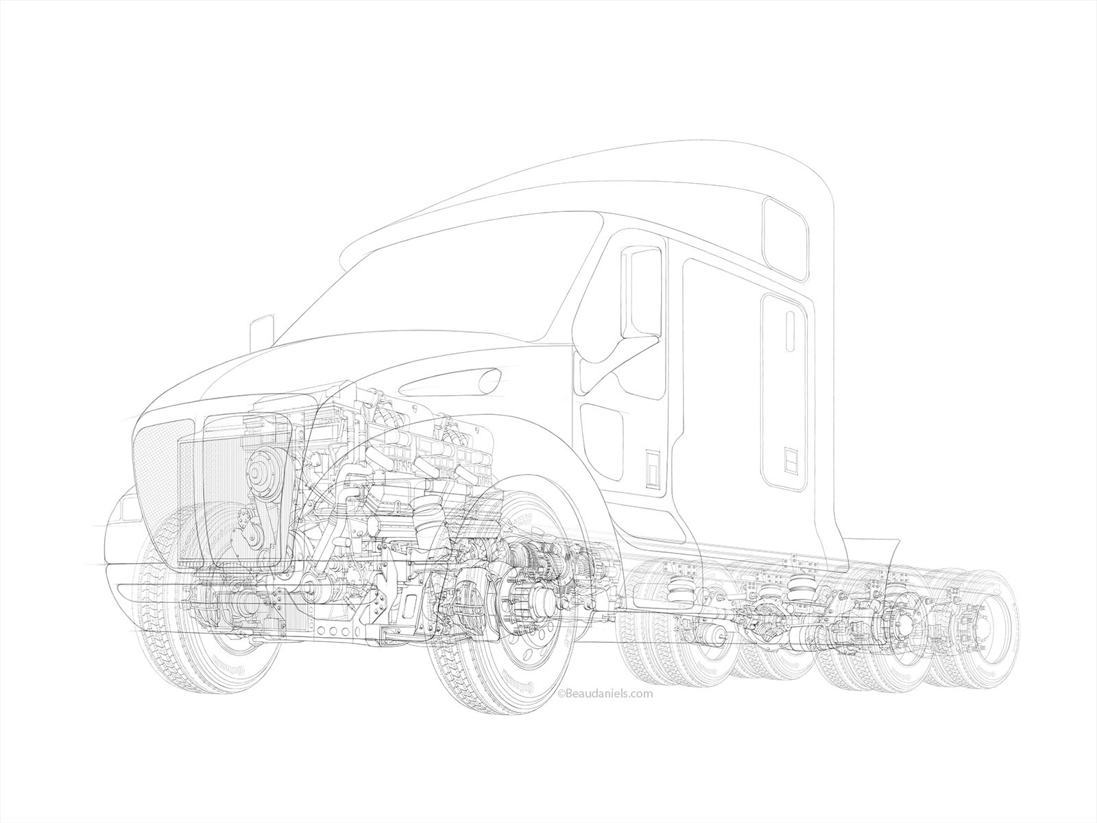 Drawing of an HGV
