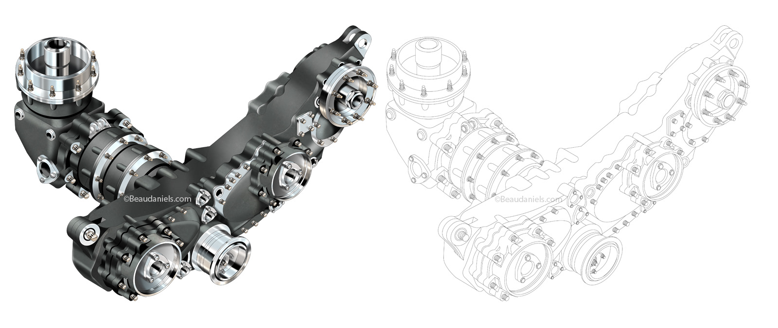 Aircraft accessory gearbox.