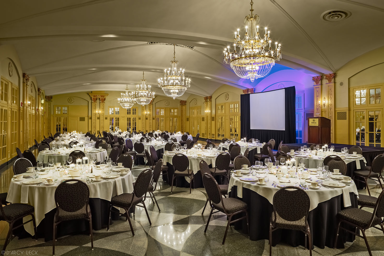hospitality photography of Hilton President Kansas City Hotel Congress Ballroom
