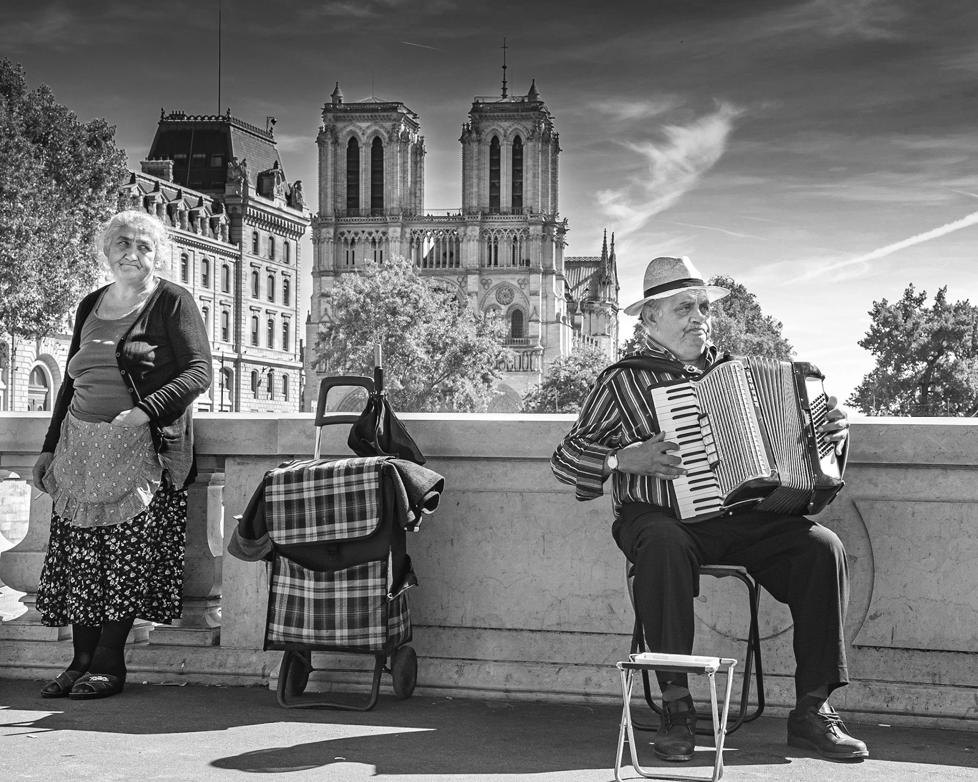 Accordion Player, Nortre Dam - Lifestyle Photography