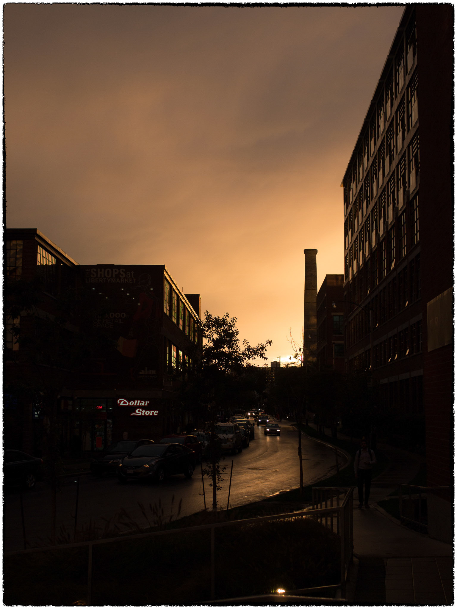 Sunset in Liberty Village after a some rain.