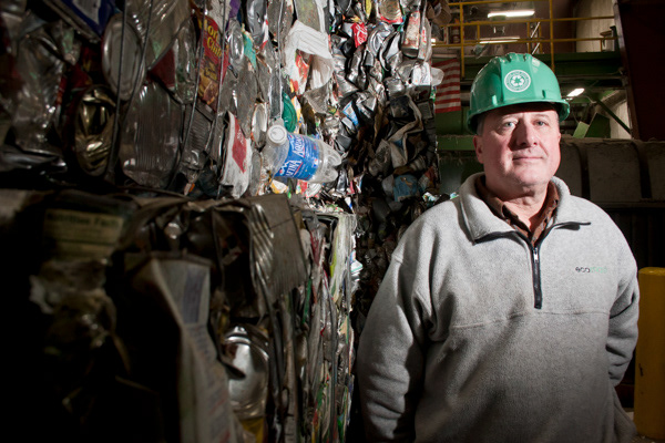 Environmental portrait of Bob Spencer at Windham Solid Waste Management in Brattleboro, Vermont by photographer Zachary P. Stephens