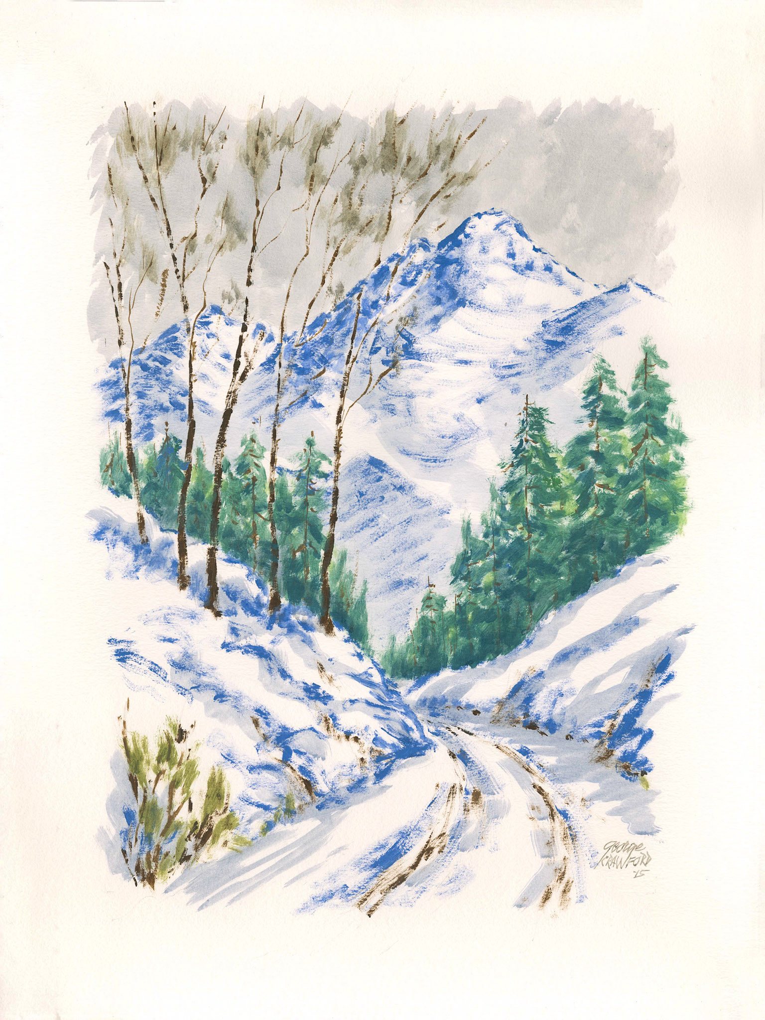 Untitled (Watercolor 15M); Acrylic watercolor on paper; 24 x 18 inches; © 2015