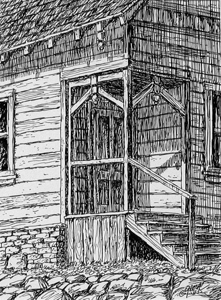 Entryway #1; Pen and ink drawing; © 2011