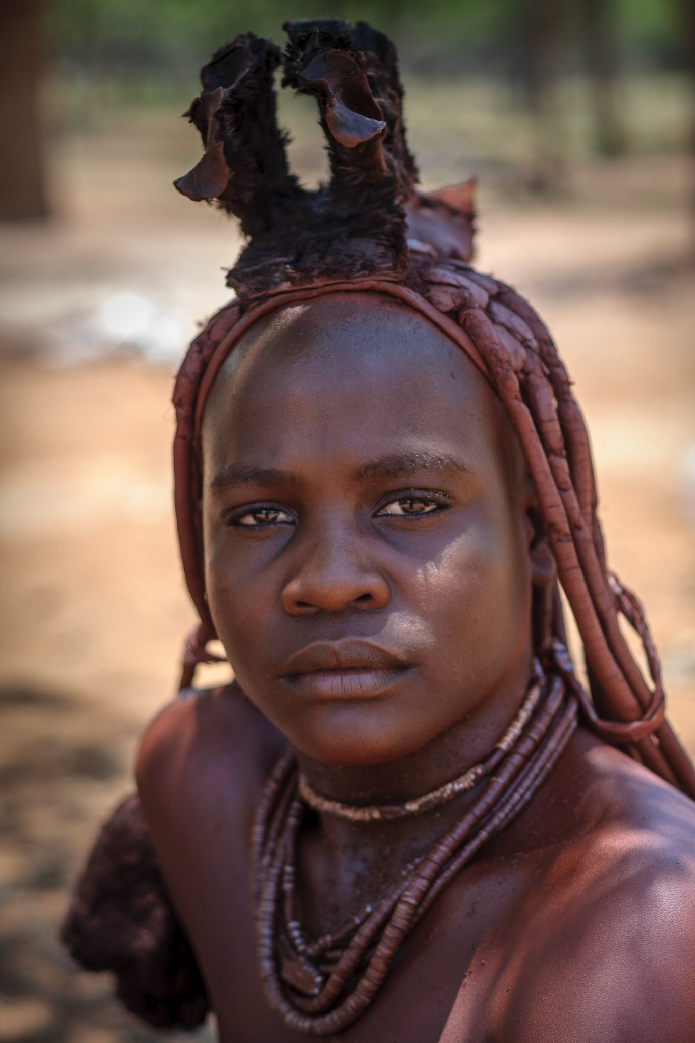 Traditional Himba woman in Kunene, Namibia