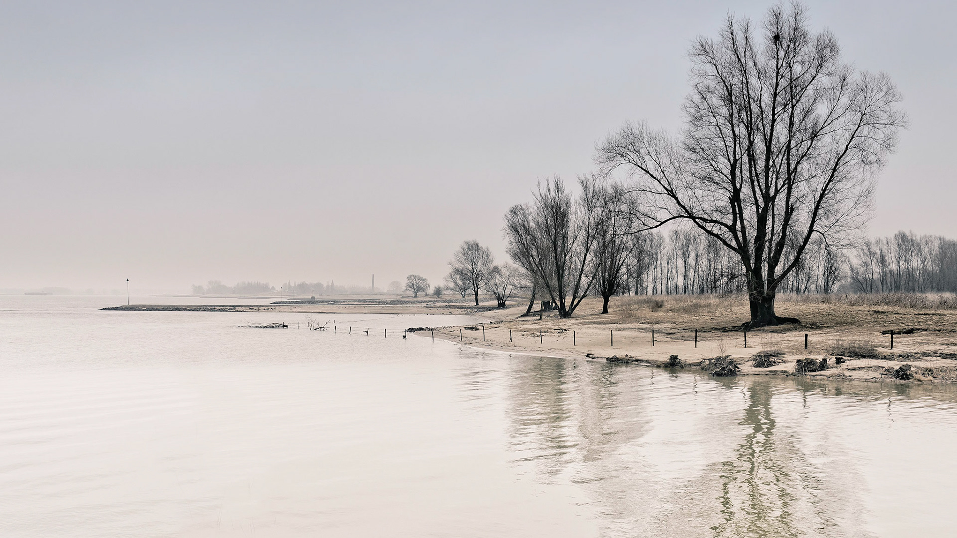 Nijmegen, River Waal, Poort of Gelderland, The Netherlands
