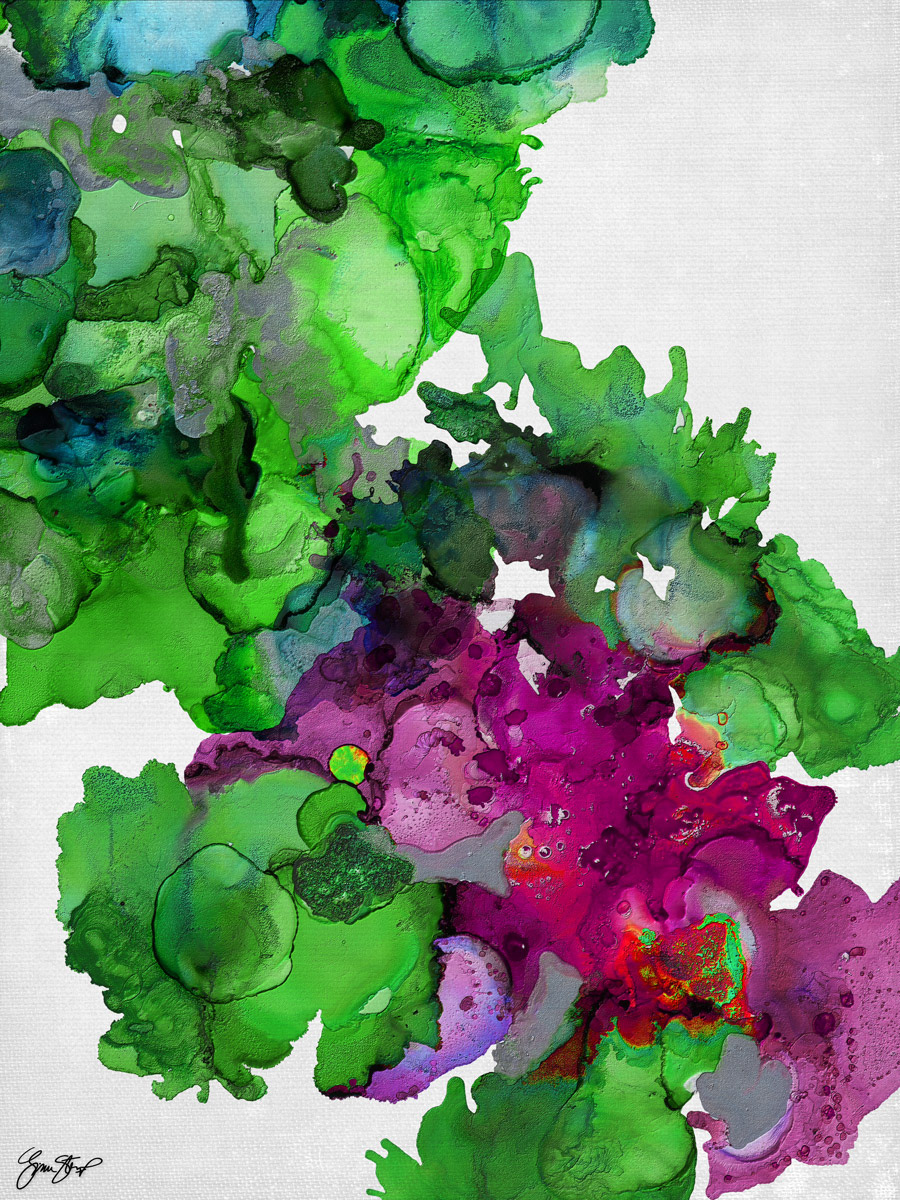Mixed media abstract art by Gina Startup