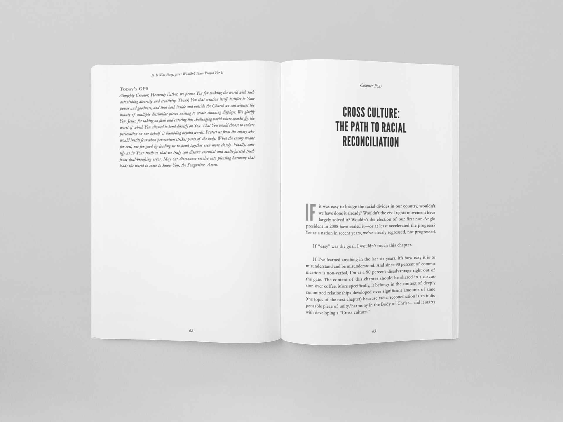 Tucson book design typesetting of chapter page for author David Drum's book "If It Was Easy Jesus Wouldn't Have Prayed For It"