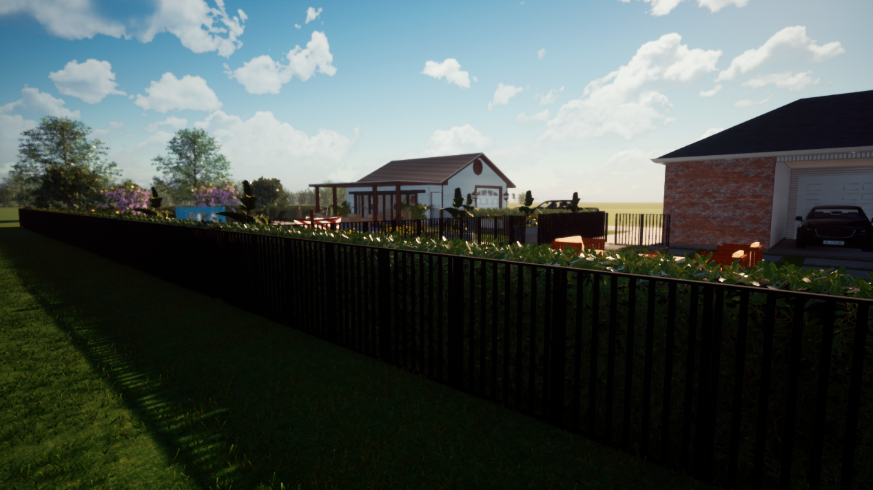 Rendering - fence line view