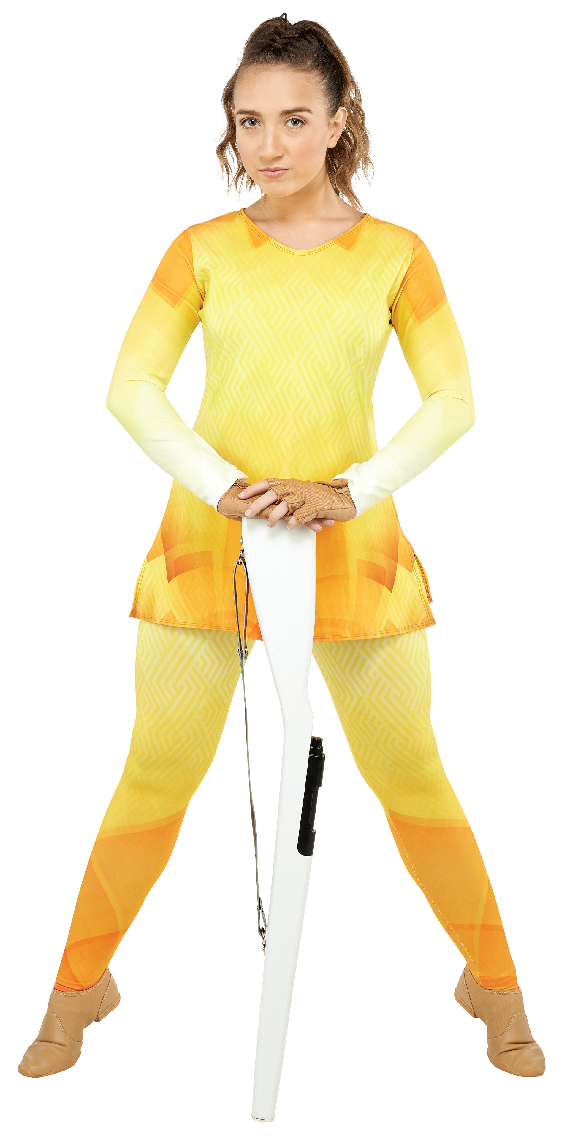 tunic, 2 sleeves, straight sweep. separate leggings