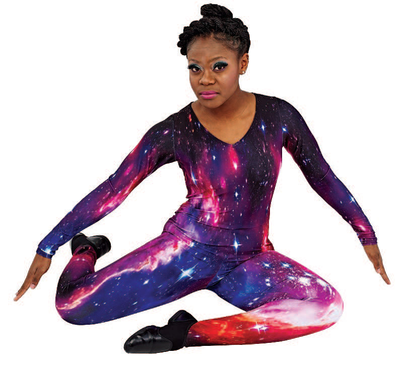 V-Neck Long Sleeve Unitard