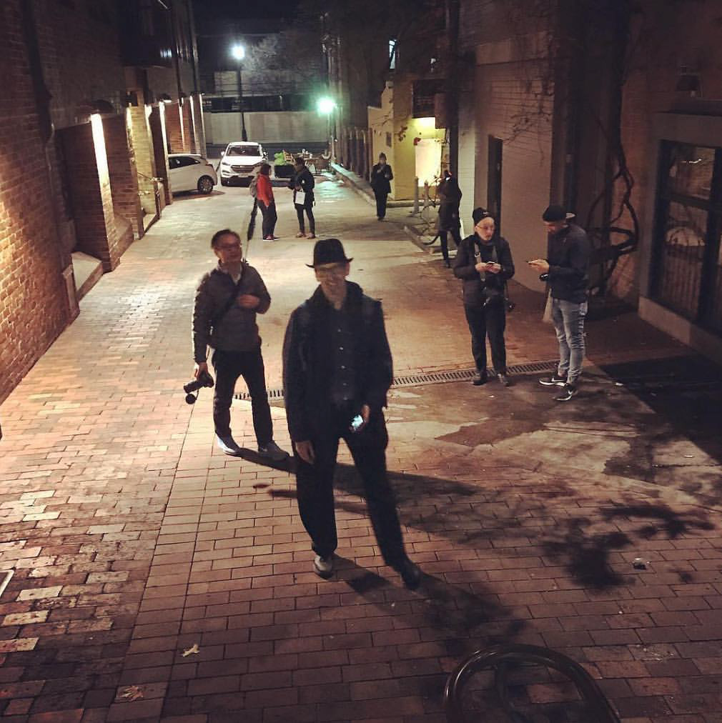 Colin leads a group
