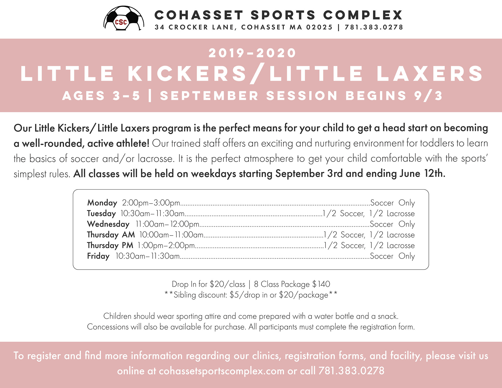 Youth program flyer