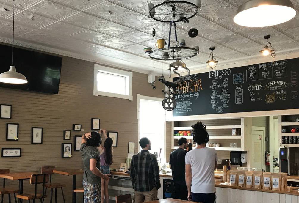 Rob says that the best coffee in the world is found at Happy Creek.