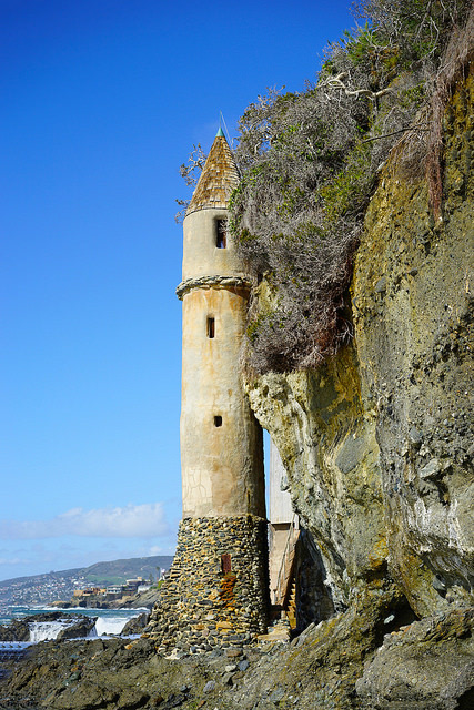Pirate Tower at Victoria Beach in Laguna Beach, CA