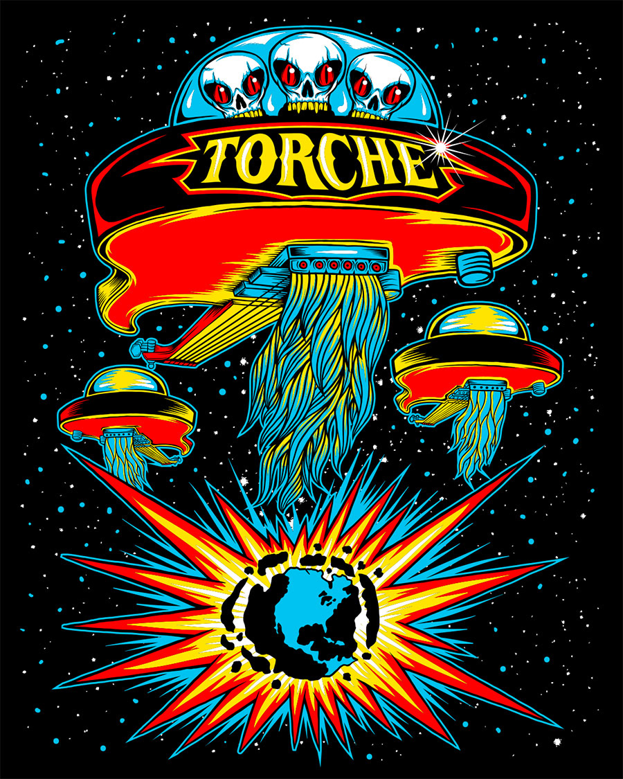 Official Palehorse Portfolio Torche Screen Printed Poster T Shirts