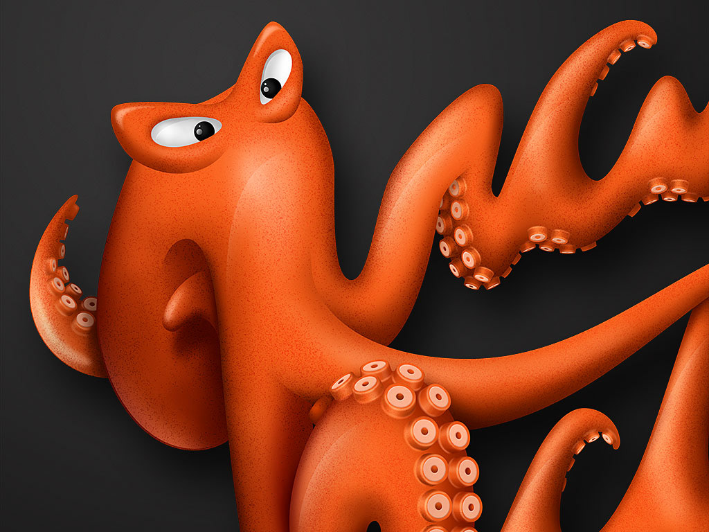 reversible octopus orange