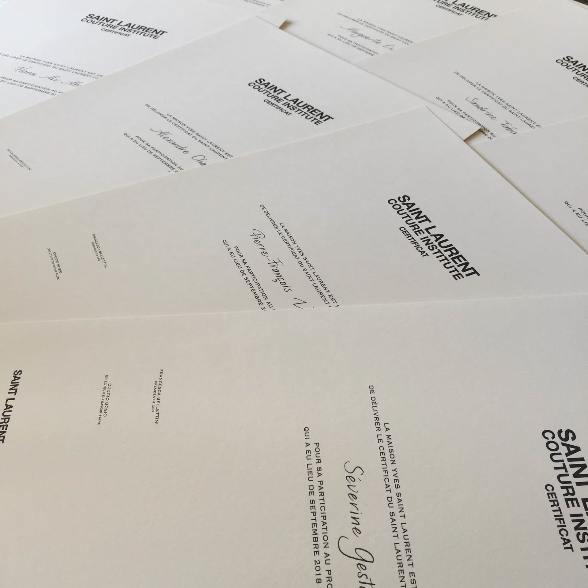 calligraphie saint laurent couture institute certificat ifm