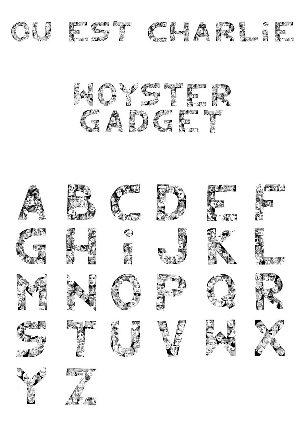 Abécédaire de visages pour Woyster Gadget Fanzine