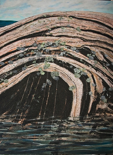 Rock Arc, 2017 - 3x4', Acrylic & Mixed Media on Canvas, SOLD